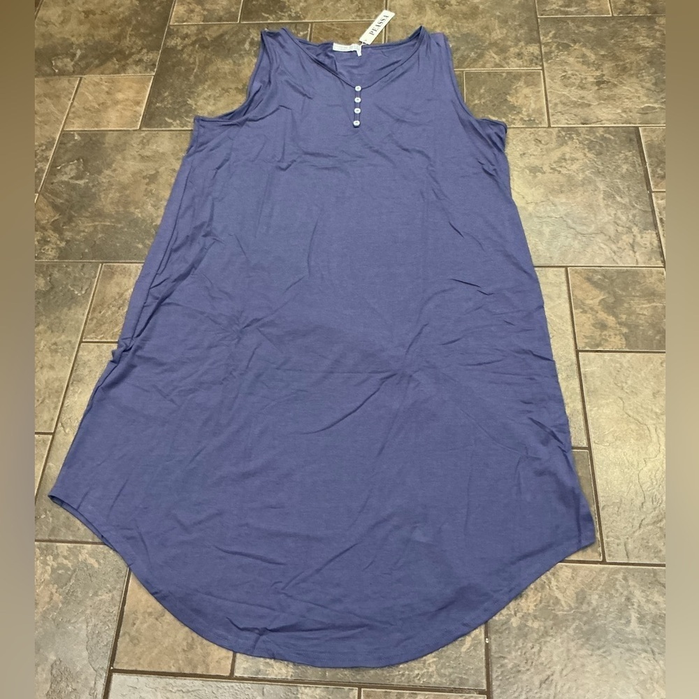 🥵 Sleeveless purple grey Dress